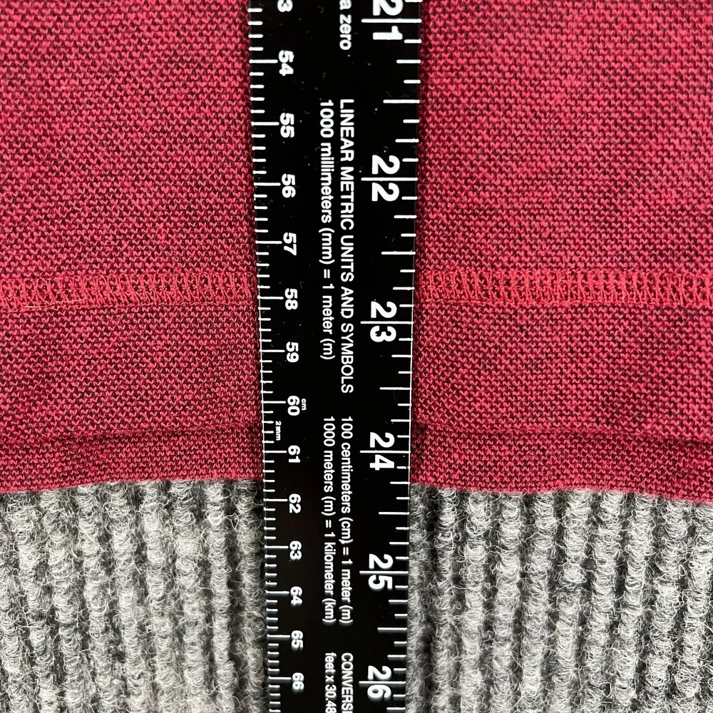 Banana Republic Sweater Mens Large Red Long Sleeve 1/4 Zip Pullover Shirt